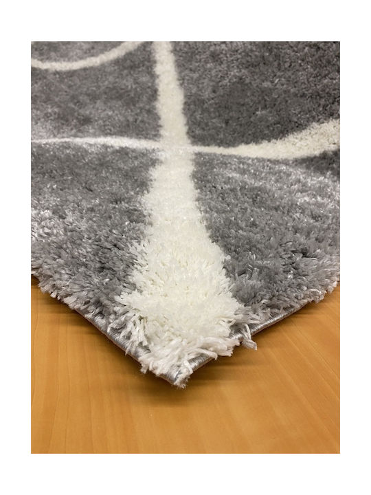 Koulis Carpets 3662A Modern Bedroom Rugs Set Puffy Gray 86-03-0000 3pcs