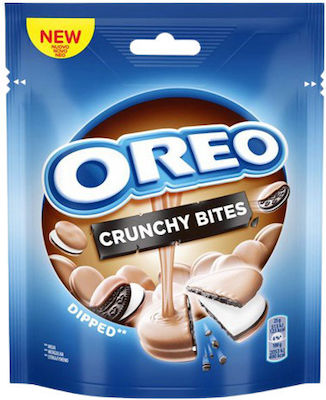 Oreo Biscuiți Crunchy Bites Dipped Cu topping și umplutură Ciocolată și cremă de lapte 1buc 110gr