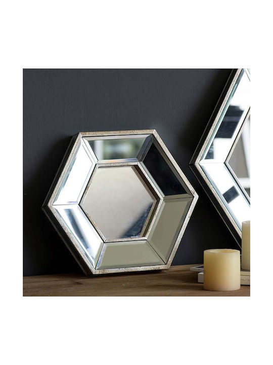 Artekko Wall Mirror with Gold Metallic Frame 30.5x35cm 1pcs