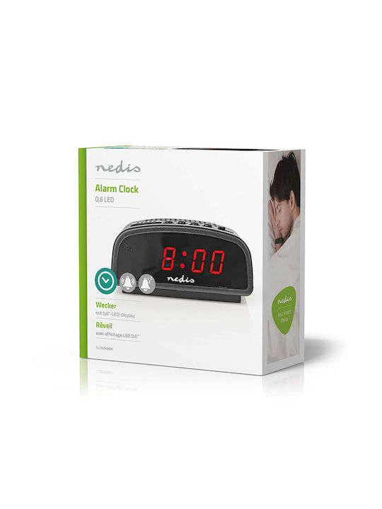 Nedis Ceas Digital de Masă cu Alarmă & Radio CLDK008BK