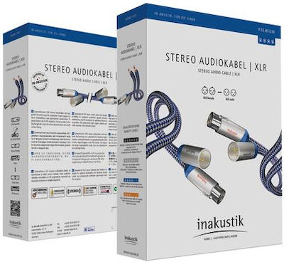 Inakustik Cablu XLR de sex masculin - XLR de sex feminin Albastru 0.75m (00405007)