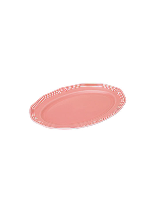 Athénée Serving Platter Oval made of Porcelain Pink 36x26cm