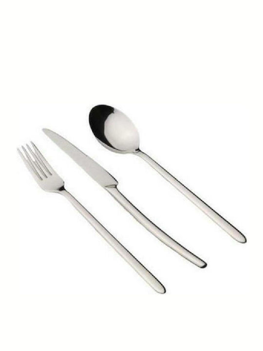 Dinox 30-Piece Stainless Steel 18/10 Silver Cutlery Set with Suitcase Cuba
