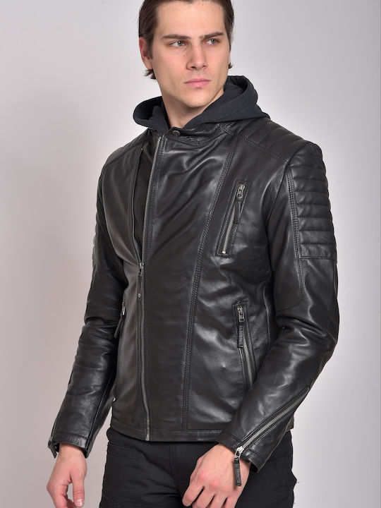 Charlie Suc Sheep Leather Jacket Biker Black