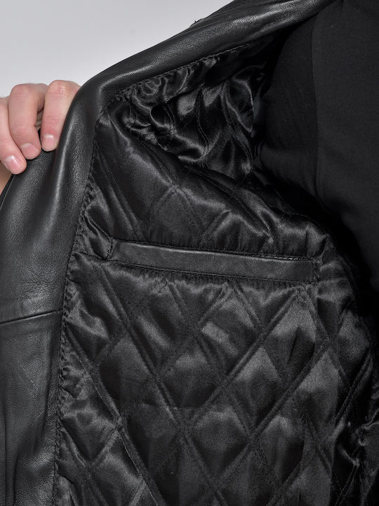 Charlie Suc Sheep Leather Jacket Biker Black