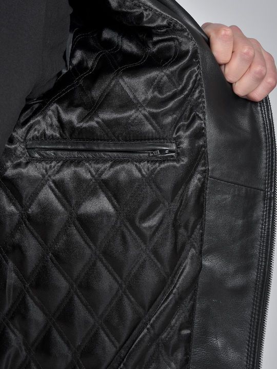 Charlie Suc Sheep Leather Jacket Biker Black