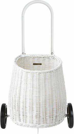 Olli Ella Kinder Aufbewahrungskorb aus Stroh Original Luggy Weiß 38x26x74cm 1Stück