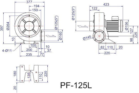 Blower 5'' Φυσητήρας Εδάφους Ηλεκτρικός 750W
