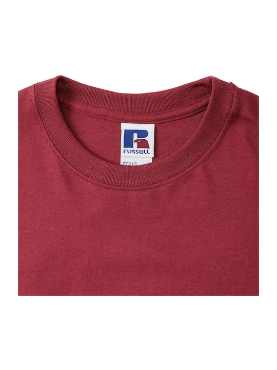 Russell Europe Classic Heavyweight Ανδρικό Διαφημιστικό T-shirt Κοντομάνικο Classic Red
