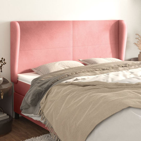 vidaXL Stoff-Kopfstütze für Betten Rosa 163x118cm