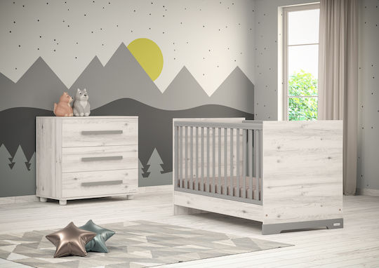 Casababy Alaska Σετ Βρεφικού Δωματίου με Κρεβάτι & Συρταριέρα Μπεζ / Γκρι