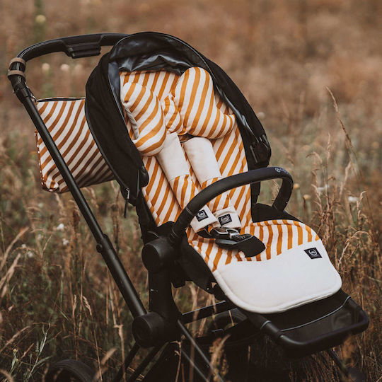 La Millou Kinderwagenabdeckung Sheela Stripes Beidseitig 36.5x85cm Ecru