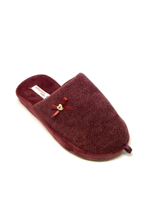 Adam's Shoes Women's Slipper In Burgundy Colour