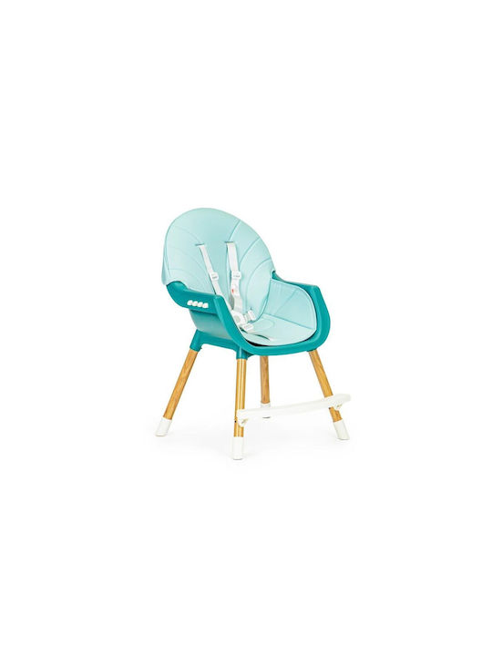 Ecotoys Baby Highchair 2 in 1 with Adjustable Height Light Blue HA-004 Blue