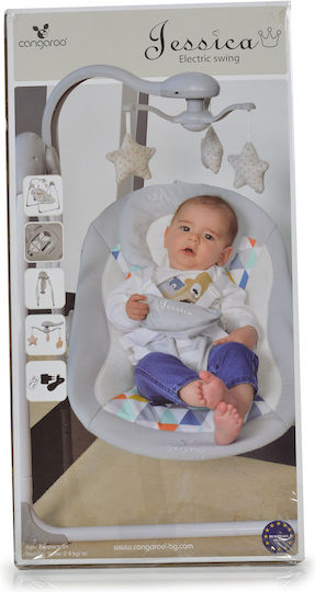 Cangaroo Electric Relax pentru Bebeluși Leagăn Jessica cu Muzică și Vibrații Roz pentru Copil până la 9kg