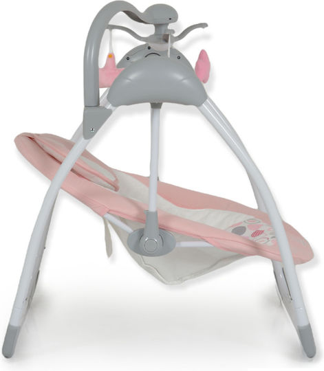 Cangaroo Electric Relax pentru Bebeluși Leagăn Jessica cu Muzică și Vibrații Roz pentru Copil până la 9kg