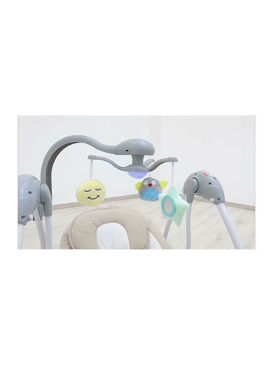 Cangaroo Electric Baby Relax Swing Jessica with Music and Vibration Beige for Child up to 9kg