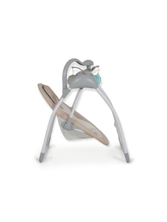 Cangaroo Electric Baby Relax Swing Jessica with Music and Vibration Beige for Child up to 9kg