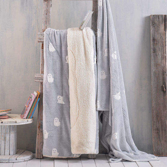 Rythmos Pătură Fleece Spooggi Fosforescentă Gri 160x220cm