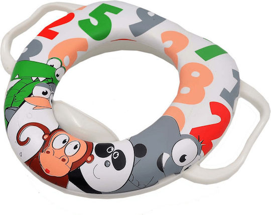 Sidirela Toddler Toilet Seat Soft-Padded with Handles Multicolour Ε1508