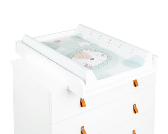 Kikka Boo Weiche Wickelauflage Jungle King aus Kunststoff Mint für Bett 50x80cm