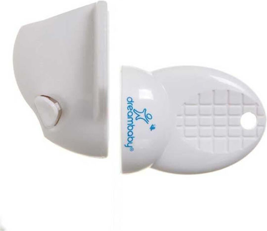 Dreambaby Cabinet & Drawer Lock with Magnet made of Plastic in White Color 2pcs