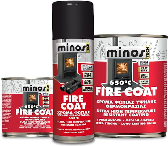 Mercola Цвят на лака Висока температура Разтворимо Fire Coat 650⁰C 0.75лт Черно