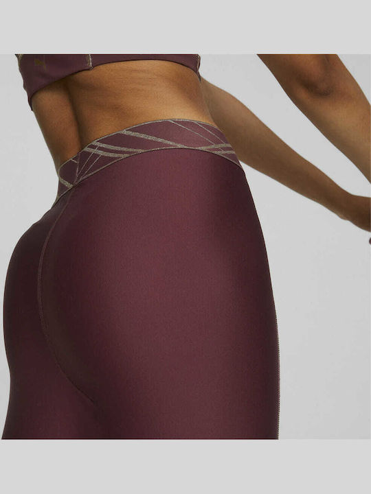 Deco Glam Γυναικείο Cropped Κολάν Μπορντό 522256-42