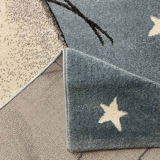Koulis Carpets Elefănțel 8310A Kids Rug Albastru deschis 70x150cm