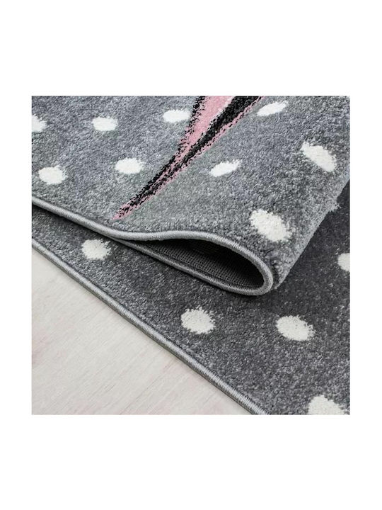 Koulis Carpets 1299A Kids Rug Gri Round with Diameter 133cm Thickness 13mm