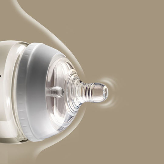 Tommee Tippee Baby Bottle Closer To Nature Anti-Colic with Silicone Nipple for 0+, 0+ m, months Blue Panda - Blue 250ml