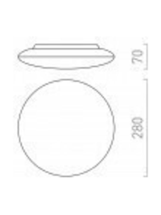 Rendl Light Studio Outdoor Ceiling Flush Mount with Integrated LED in White Color R13642