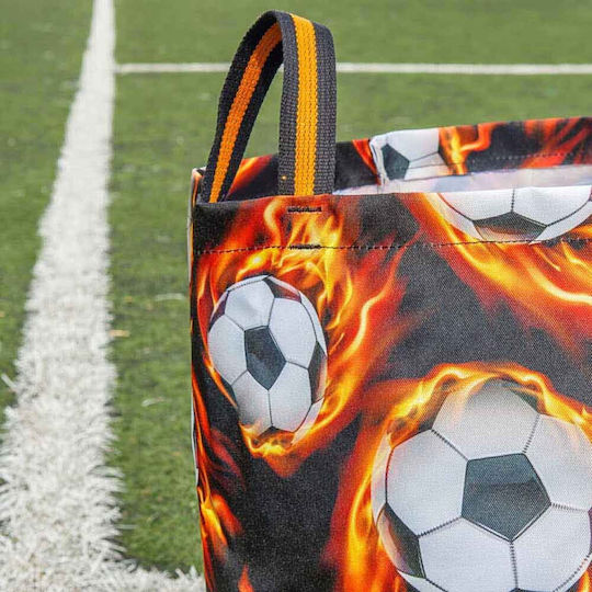 Lyc Sac Παιδικό Καλάθι Απλύτων από Ύφασμα Fireball Μαύρο 50x45x50cm