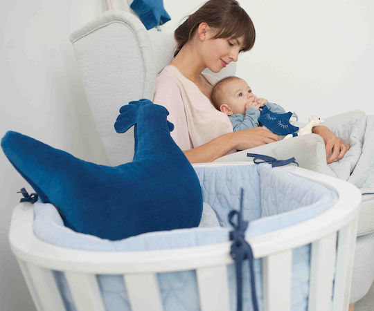 La Millou Velvet Crib Bumpers Classic Inside Gray 25x210cm 103.00713