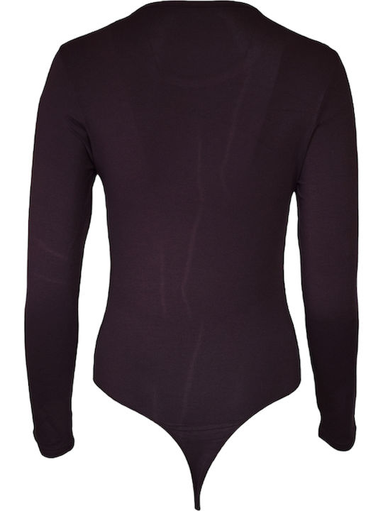 Frauen Bodysuit Damen-Bodysuits Braun