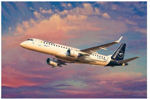 Revell Embraer 190 Lufthansa New Livery Φιγούρα Μοντελισμού Αεροπλάνο Μπλε 3883 Κομματιών σε Κλίμακα 1:144 25.3x18.3x4.6εκ.