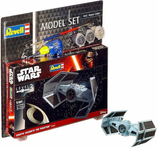 Revell Star Wars: Darth Vader's TIE Fighter Фигура за Моделизъм Космически кораб 21 Части в Мащаб 1:121 7.1x8.1см. 63602