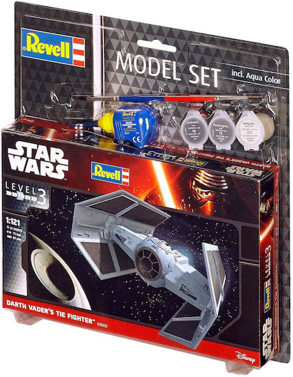 Revell Star Wars: Darth Vader's TIE Fighter Фигура за Моделизъм Космически кораб 21 Части в Мащаб 1:121 7.1x8.1см. 63602