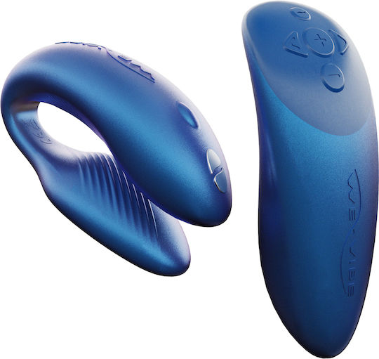 We-Vibe Chorus Couples Vibrator Mini Δονητής για Ζευγάρια με Απομακρυσμένο Έλεγχο 7.8cm Cosmic Blue