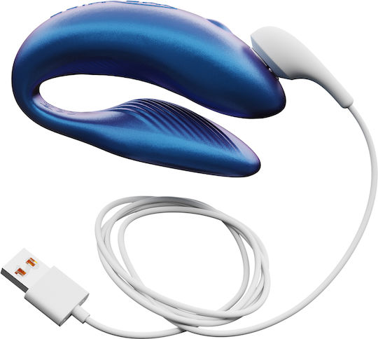 We-Vibe Chorus Couples Vibrator Mini Δονητής για Ζευγάρια με Απομακρυσμένο Έλεγχο 7.8cm Cosmic Blue