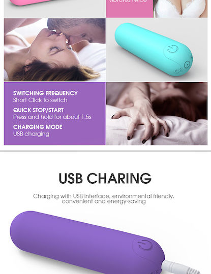 Power Bullet Essential Bullet Vibrator Mini Δονητής Bullet Purple