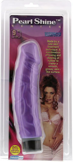 Nanma Pearl Shine Vibrator Realistic Vibrator 23cm Violet
