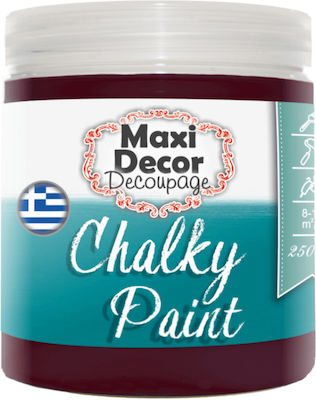 Maxi Decor Chalky Paint Χρώμα Κιμωλίας 515 Καφέ Κόκκινο 750ml