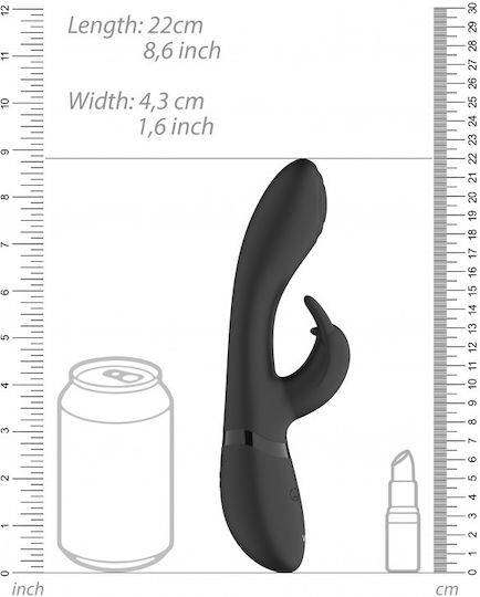 Vive Cato Δονητής Rabbit 24.2cm Black