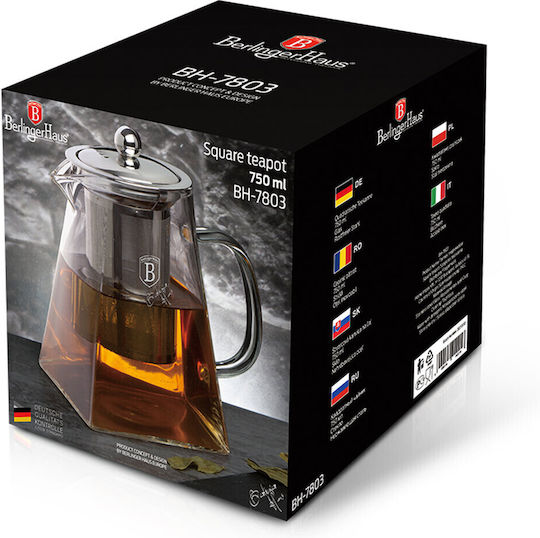 Berlinger Haus Teapot with Filter Glass Transparent 750ml