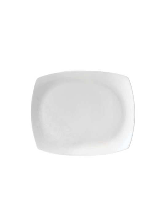 Ionia Rectangulars Porcelain Serving Platter Romance White 36cm Ionia Rectangulars Porcelain Serving Platter Romance White 36cm