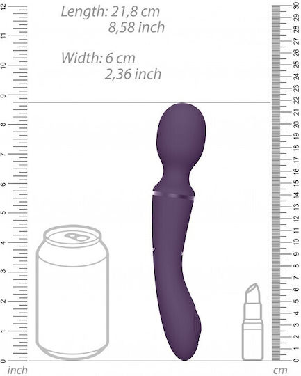 Vive Nami Vibrator Massage Wand, Attachments & Pulsewave Purple 22cm Purple