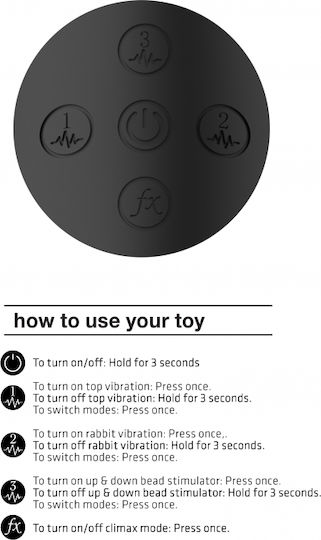 Vive Halo High End Vibrator Vibrator Kaninchen 21cm Black