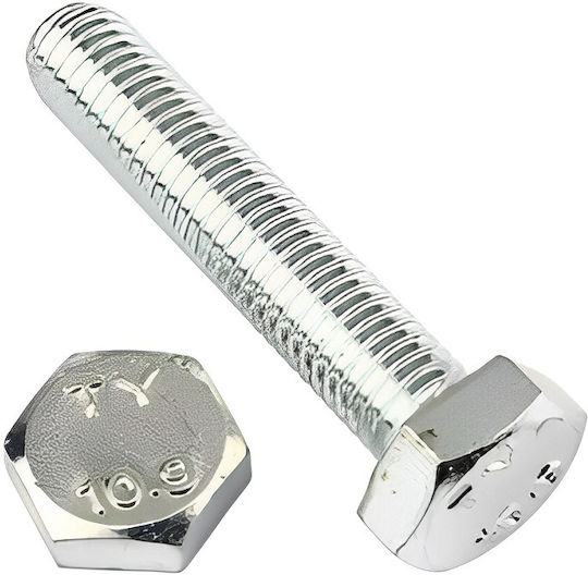 F.F. Group Screw Hexagon Galvanized DIN 933 with Diameter M8 and Length 16mm