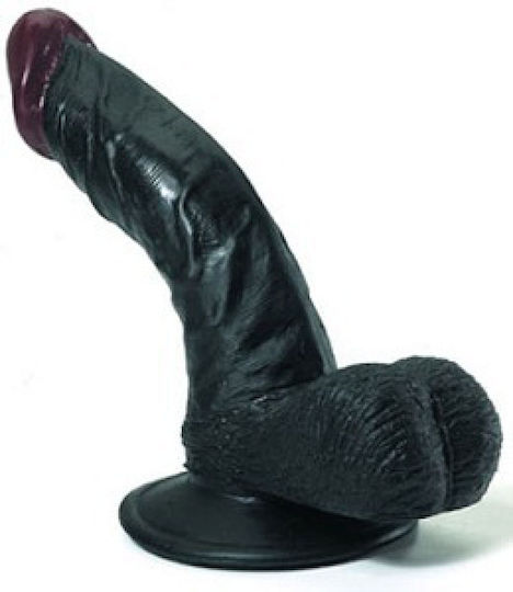 Nanma Charlie Realistisches Dildo mit Hoden und Saugnapf Black 18cm